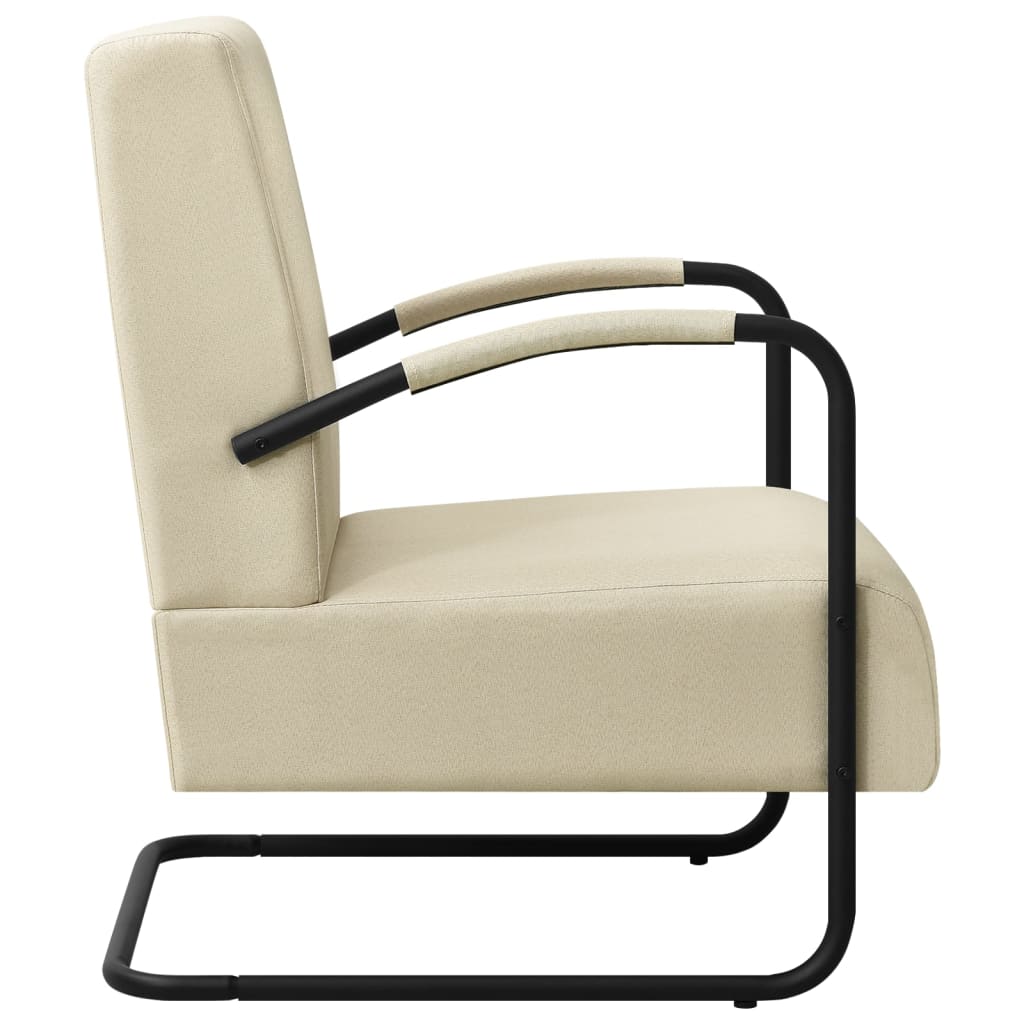 Sessel Creme Stoff