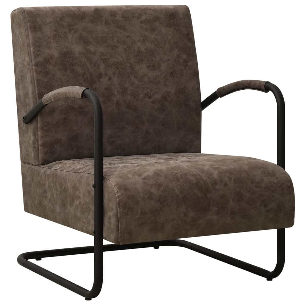 Sessel Dunkelbraun Kunstleder