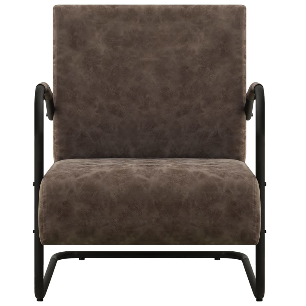 Sessel Dunkelbraun Kunstleder