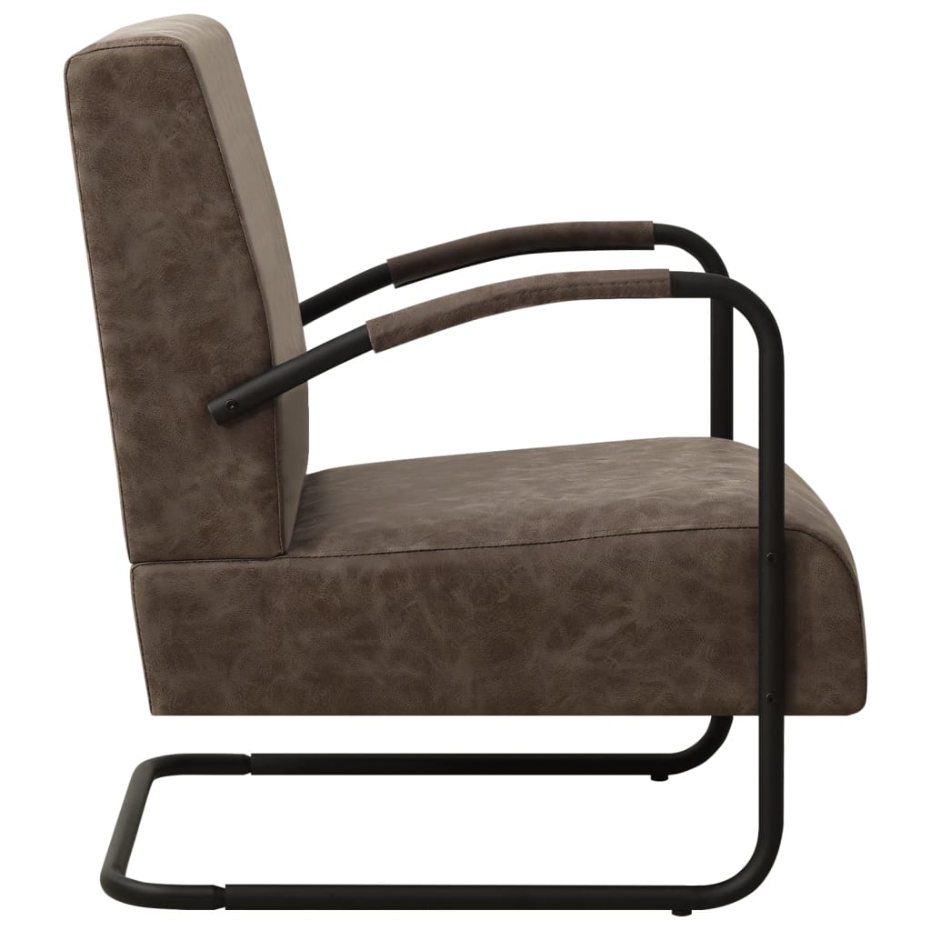 Sessel Dunkelbraun Kunstleder