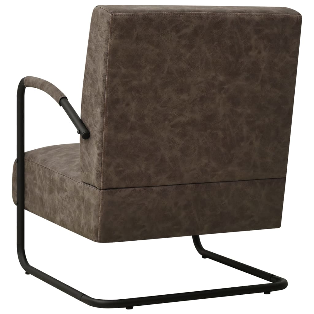 Sessel Dunkelbraun Kunstleder
