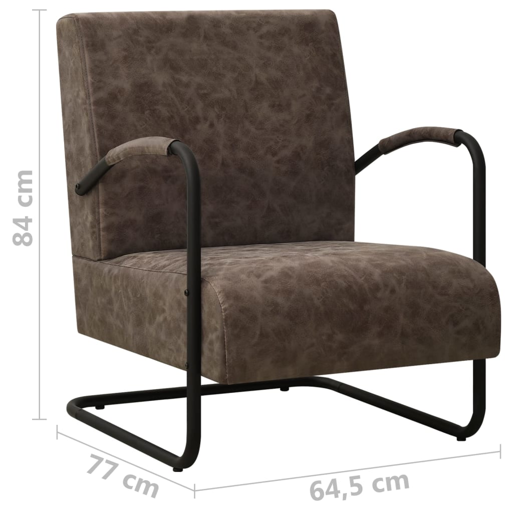 Sessel Dunkelbraun Kunstleder