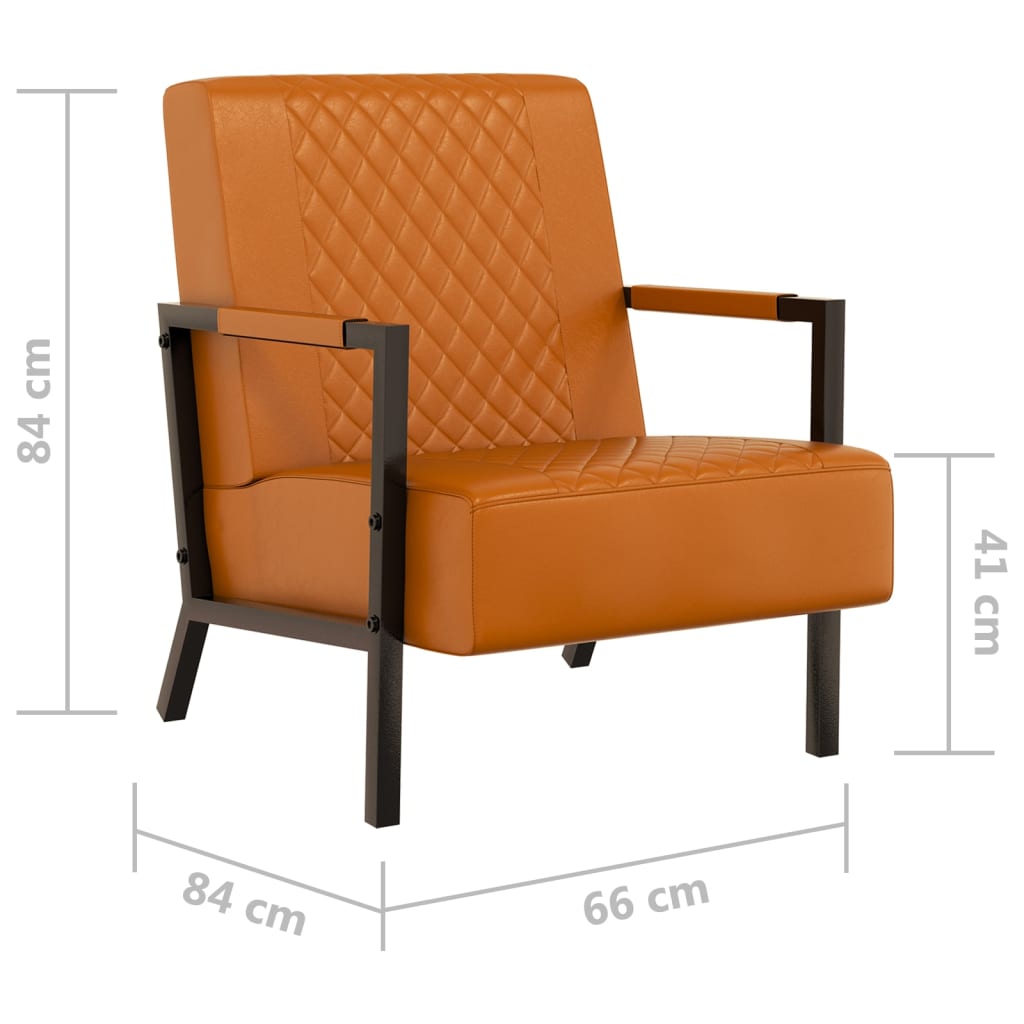 Sessel Braun Kunstleder