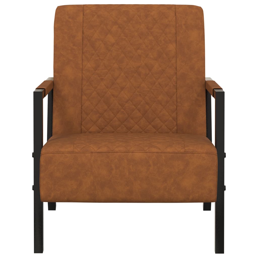 Sessel Mattbraun Kunstleder
