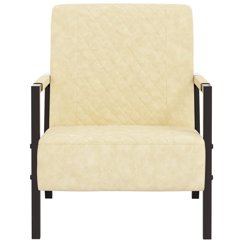 Sessel Creme Kunstleder