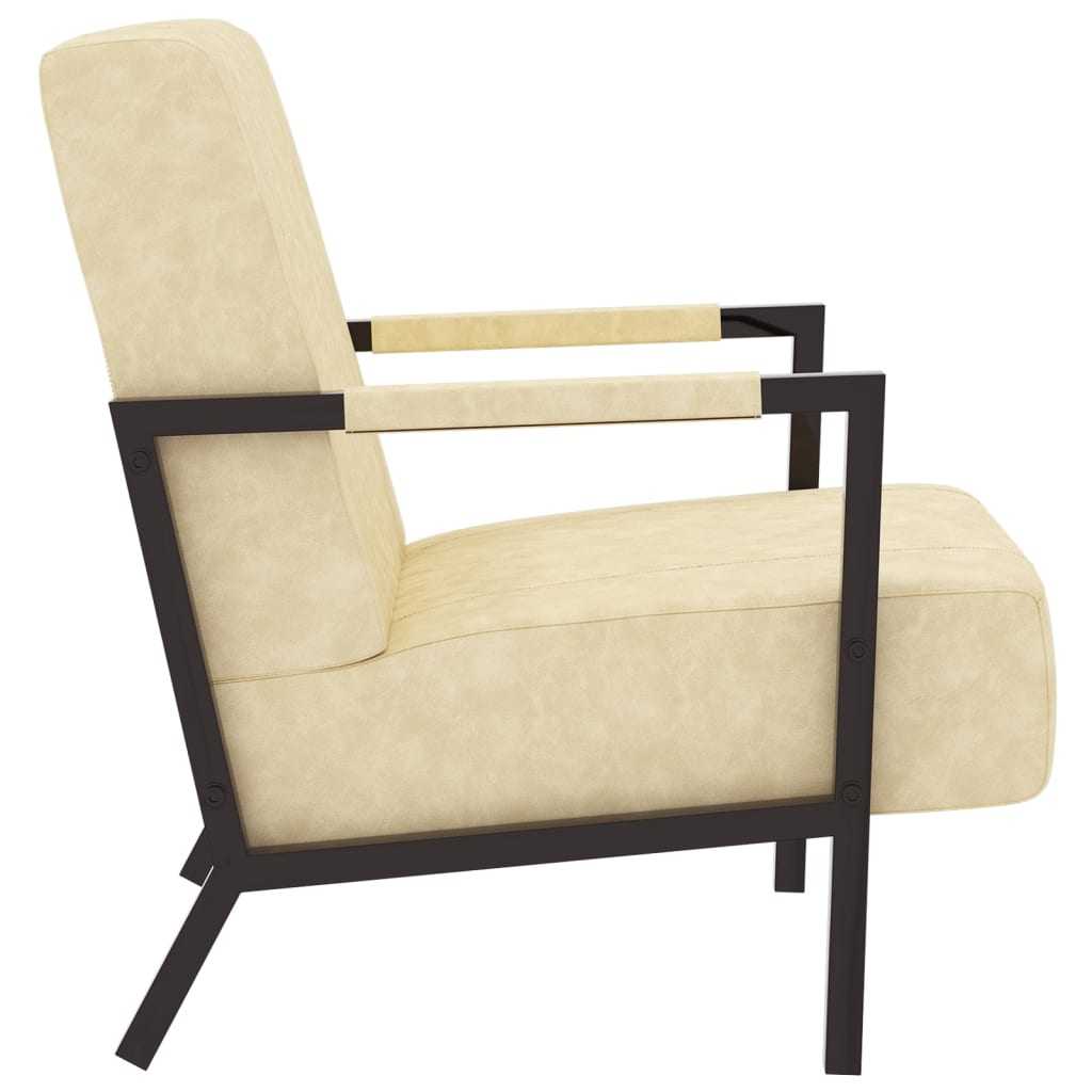 Sessel Creme Kunstleder