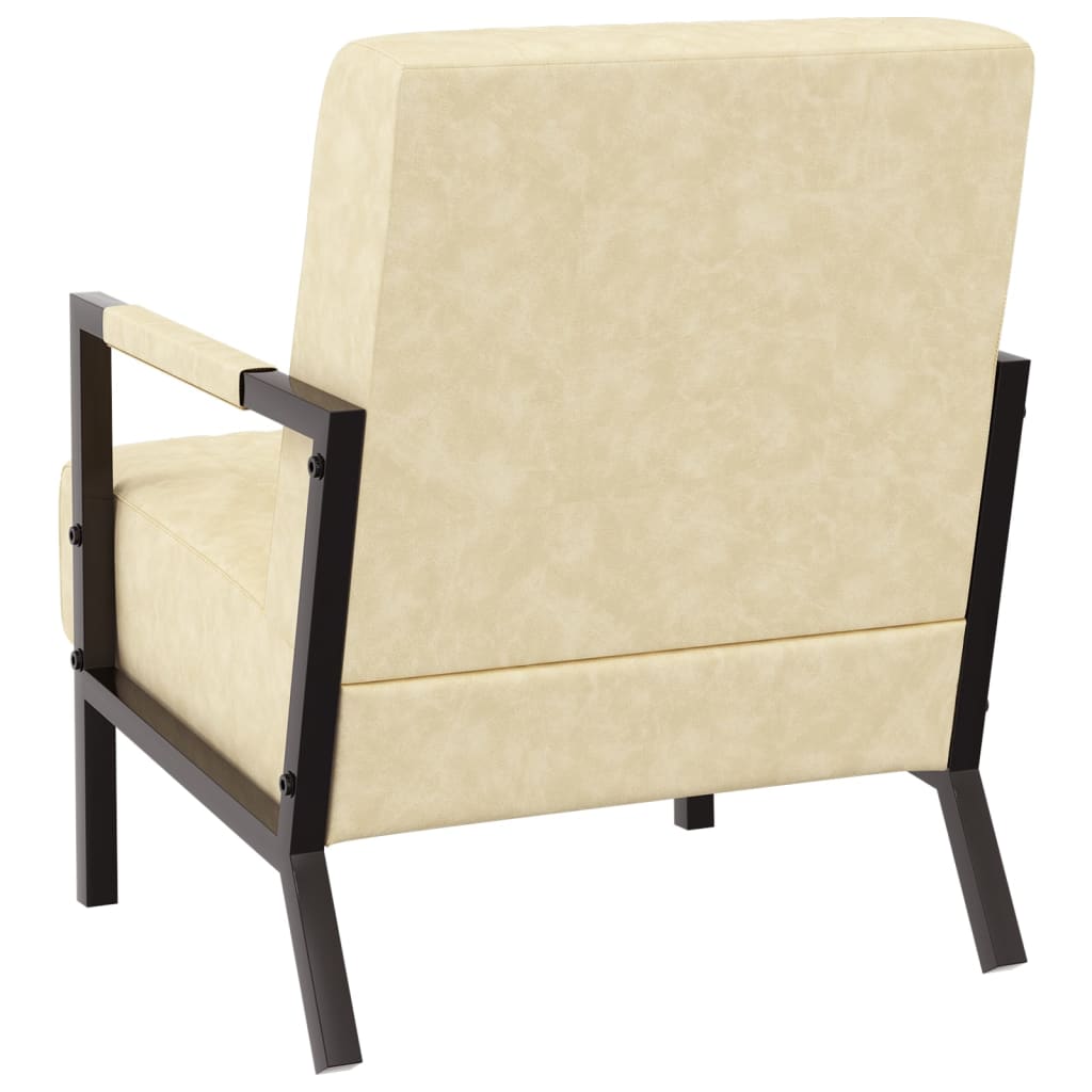 Sessel Creme Kunstleder