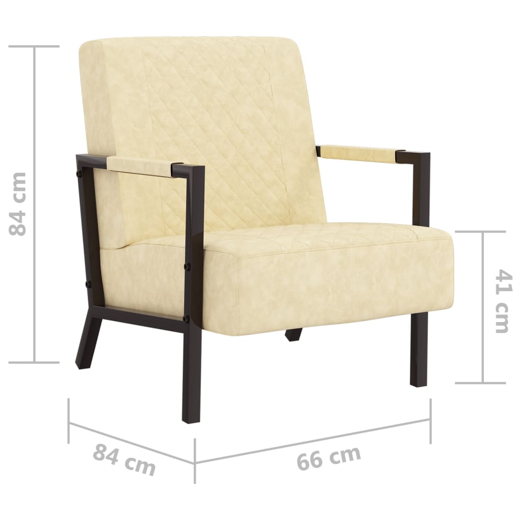 Sessel Creme Kunstleder