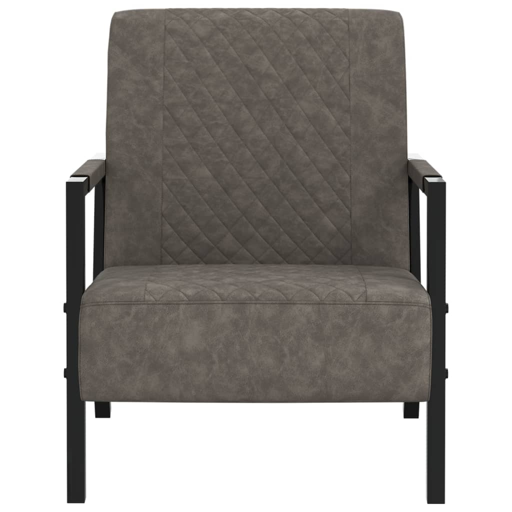 Sessel Dunkelgrau Kunstleder
