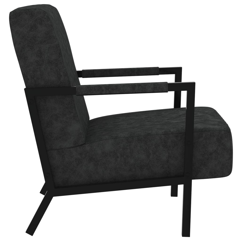 Sessel Schwarz Kunstleder
