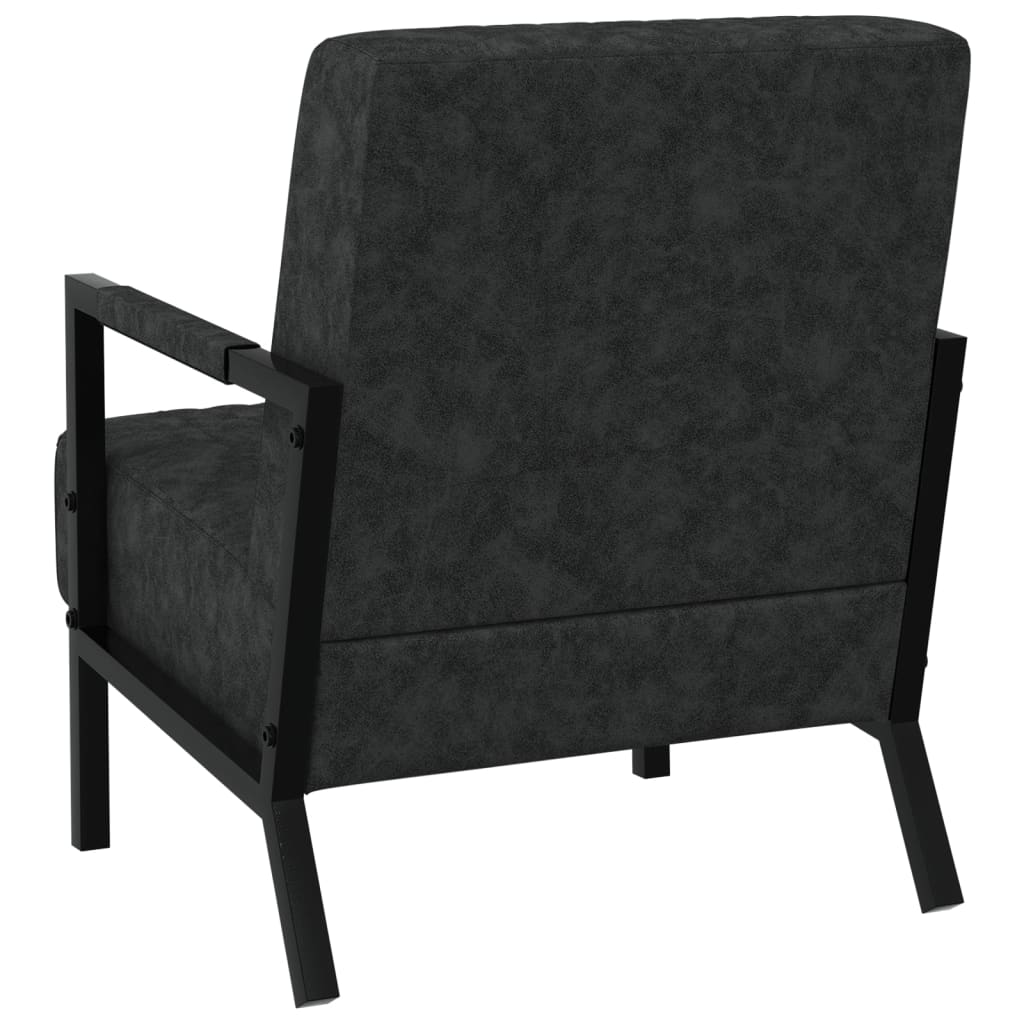 Sessel Schwarz Kunstleder