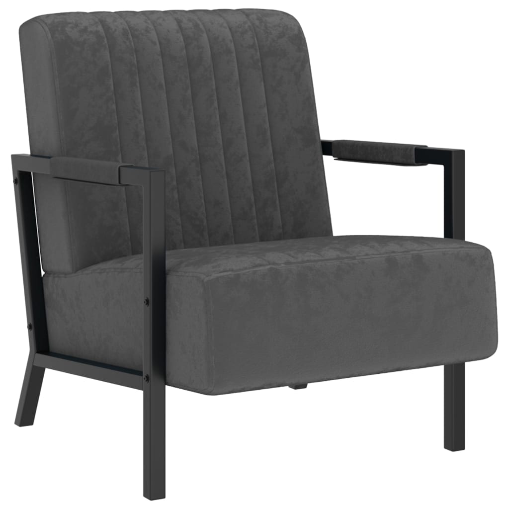 Sessel Dunkelgrau Samt
