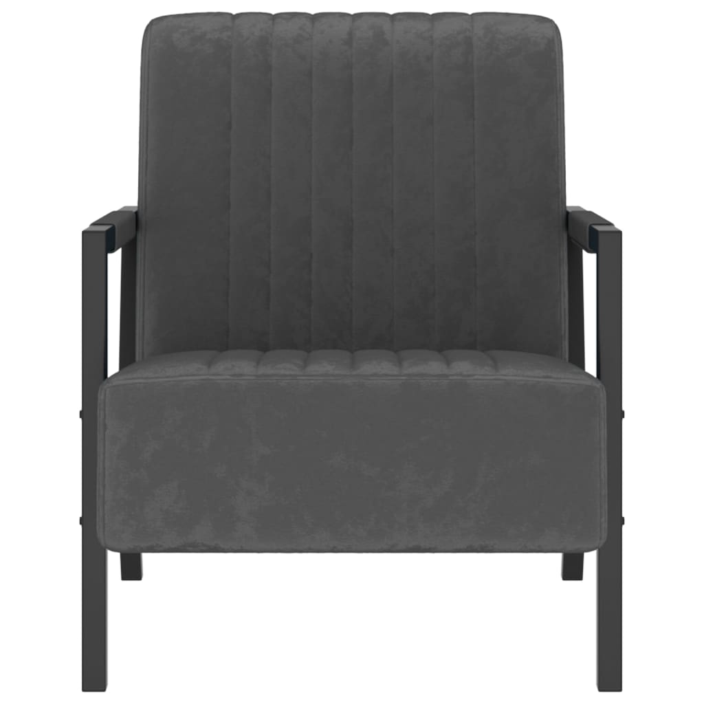Sessel Dunkelgrau Samt
