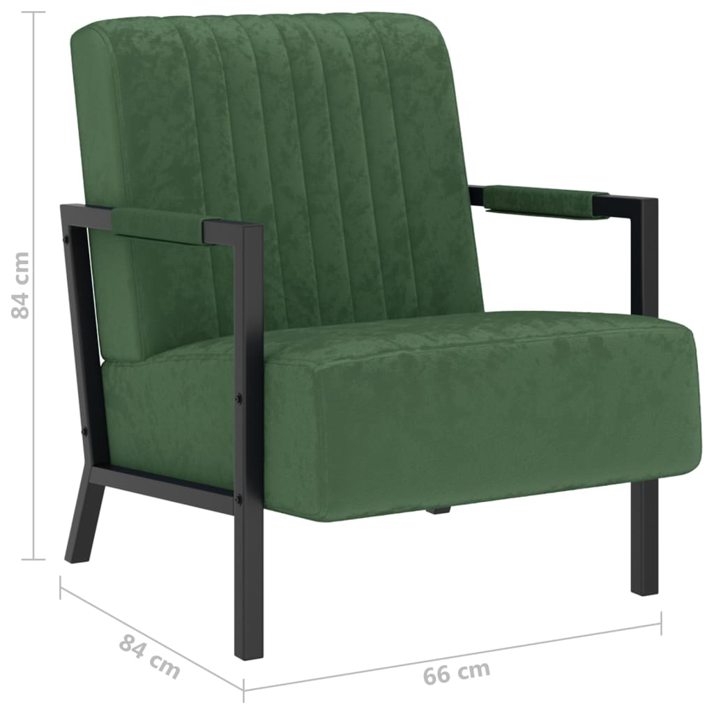 Sessel Dunkelgrün Samt