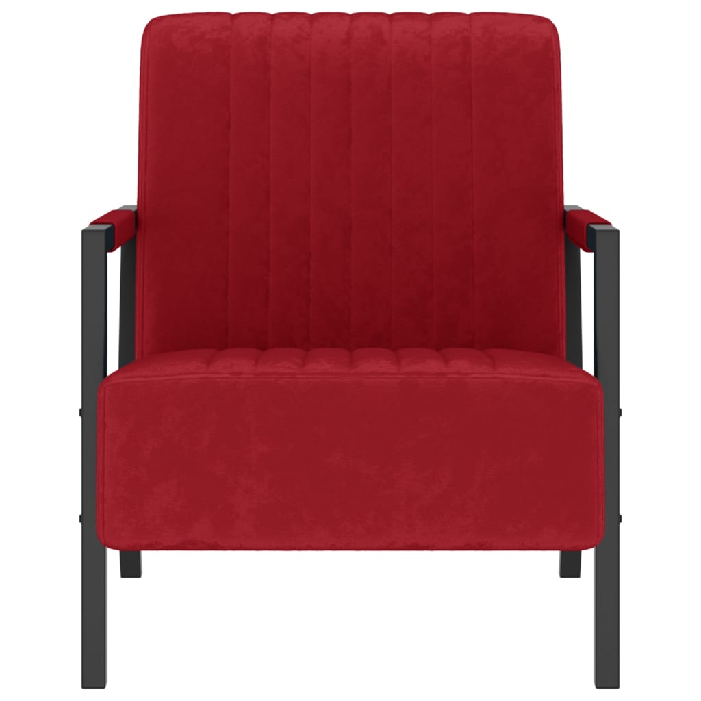 Sessel Weinrot Samt