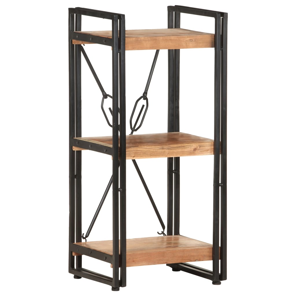 Bibliothèque 3 compartiments 40x30x80 cm en bois d'acacia massif