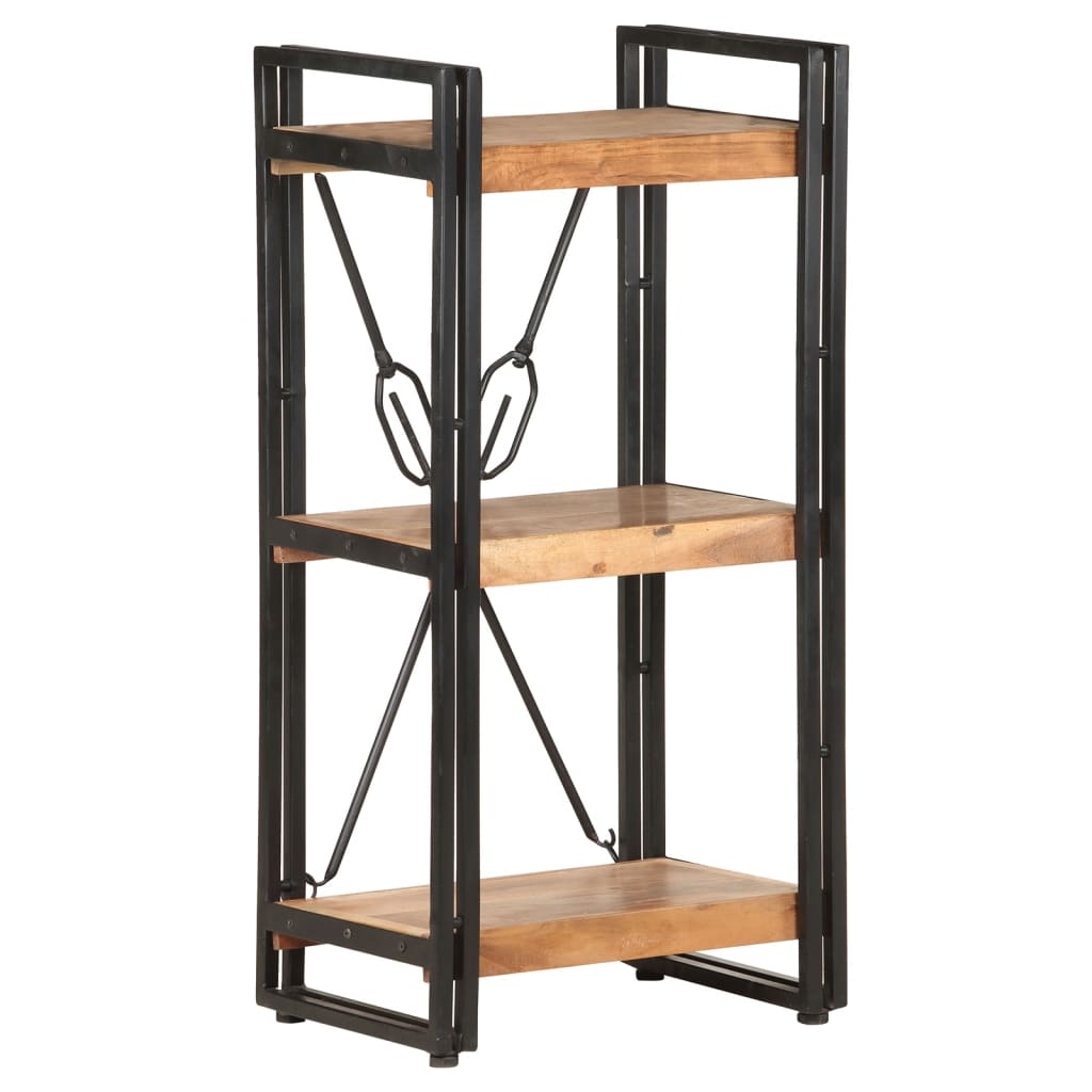 Bibliothèque 3 compartiments 40x30x80 cm en bois d'acacia massif