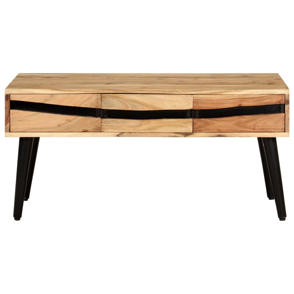 Table basse 88x50x42 cm en bois d'acacia massif