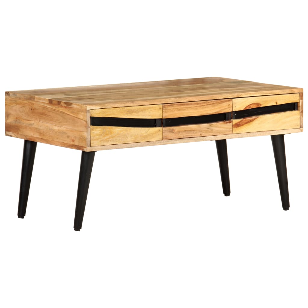 Table basse 88x50x42 cm en bois d'acacia massif