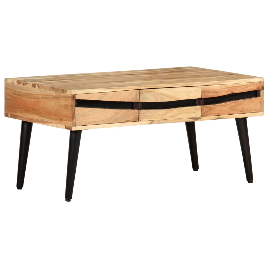 Table basse 88x50x42 cm en bois d'acacia massif