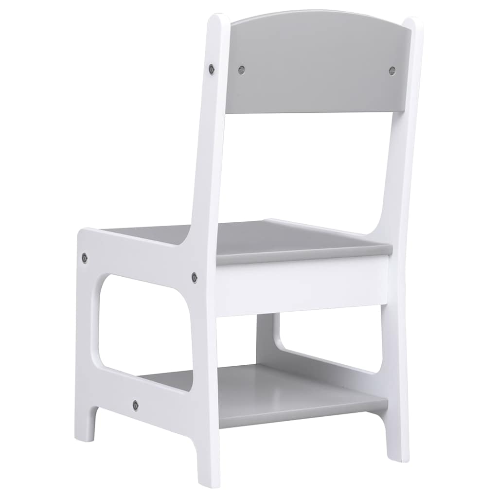 Kindertisch mit 2 Stühlen Weiß MDF