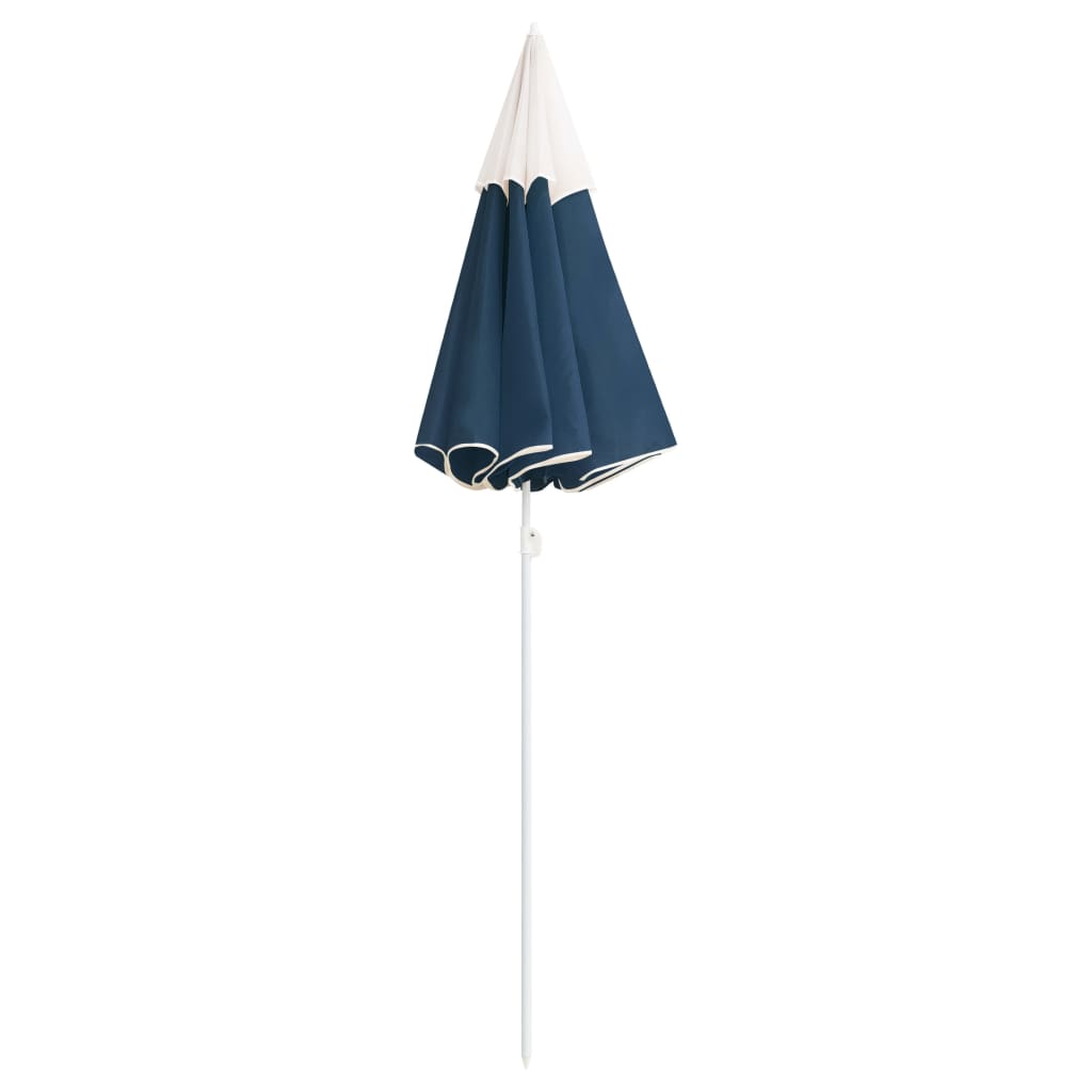 Sonnenschirm mit Stahlmast Blau 180 cm