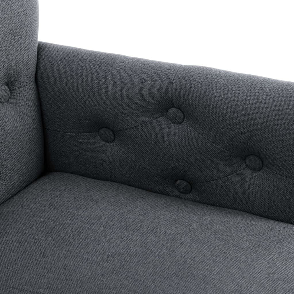 Dining chairs with armrests 2 pcs. Grey fabric