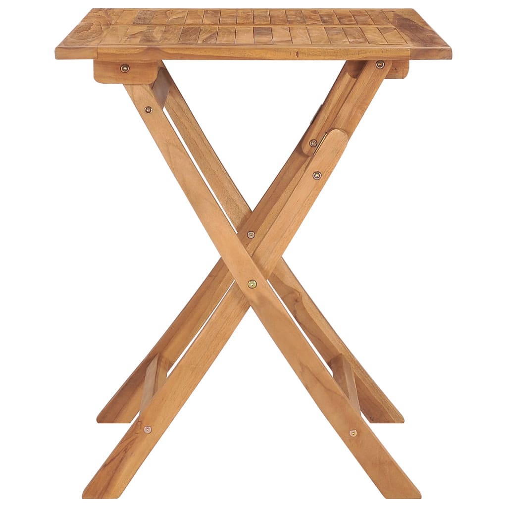 Folding garden dining table 90x60x75 cm solid teak wood