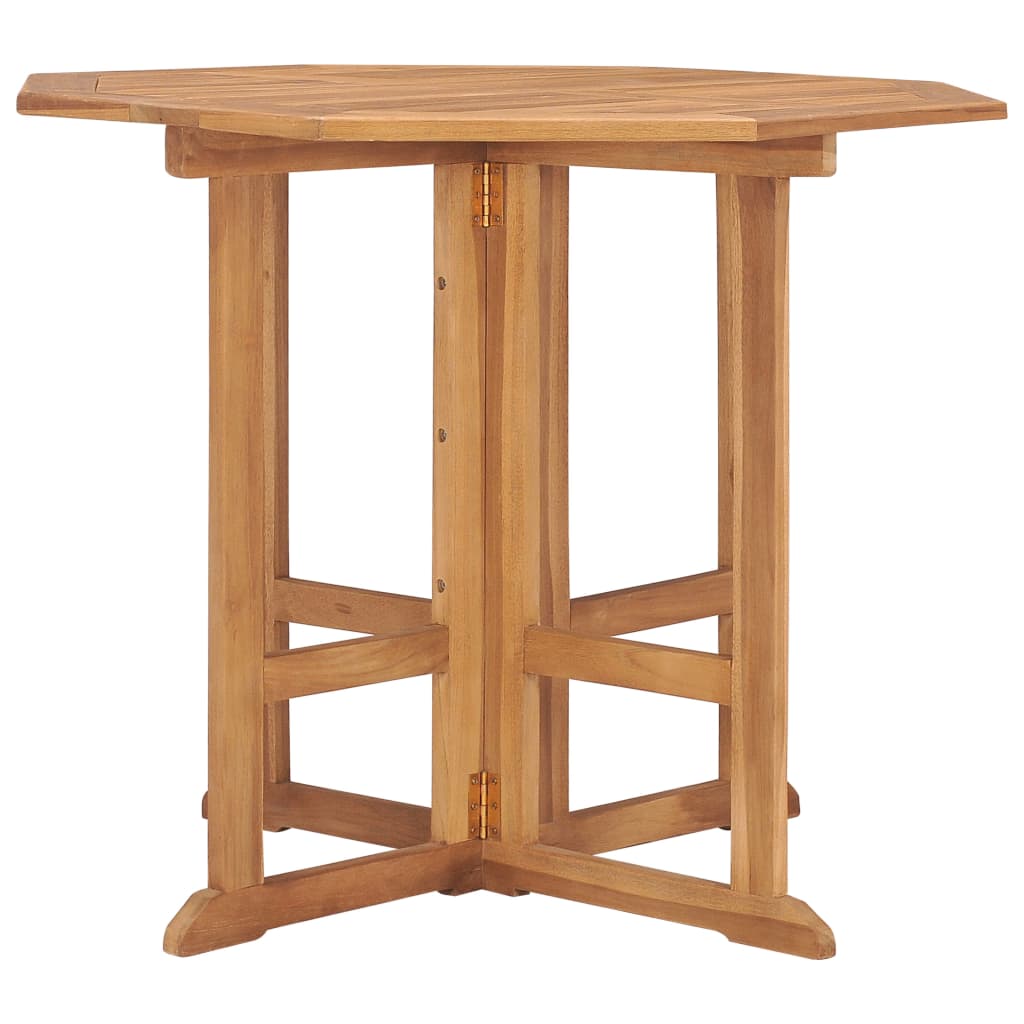 Folding garden dining table 90x90x75 cm solid teak wood