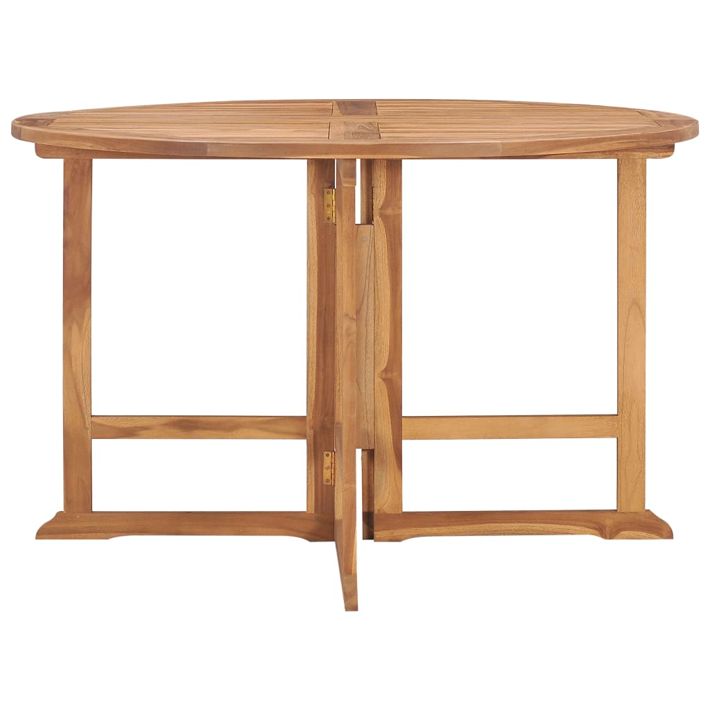 Garten-Esstisch Klappbar 120x120x75 cm Massivholz Teak