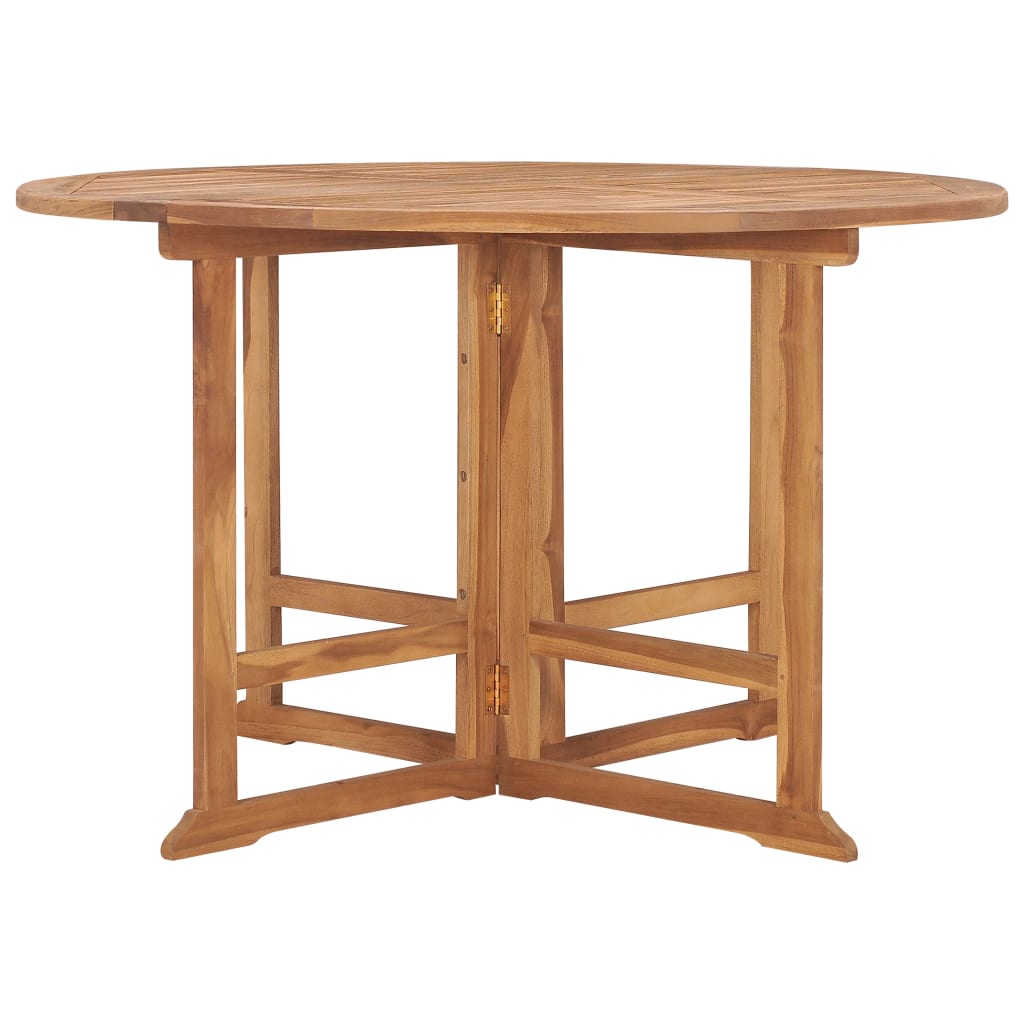 Garten-Esstisch Klappbar 120x120x75 cm Massivholz Teak