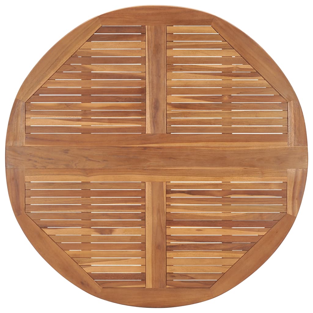Garten-Esstisch Klappbar 120x120x75 cm Massivholz Teak