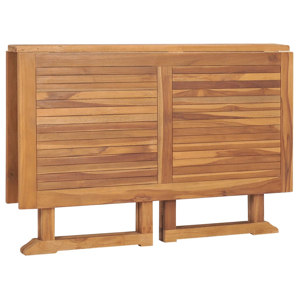 Garten-Esstisch Klappbar 120x120x75 cm Massivholz Teak