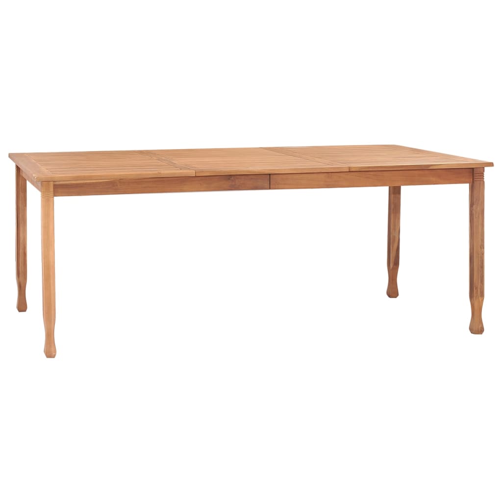 Garten-Esstisch 200x100x75 cm Teak Massivholz