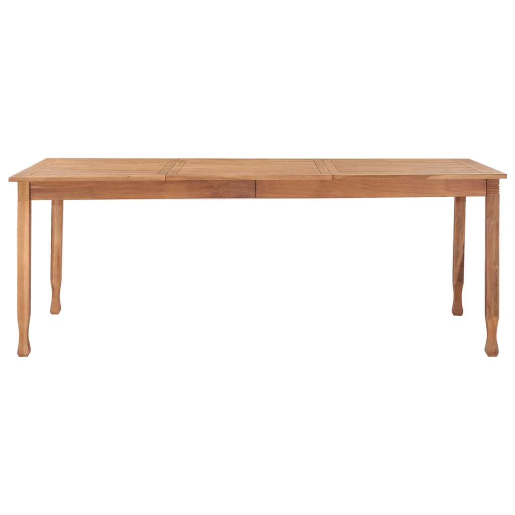 Garten-Esstisch 200x100x75 cm Teak Massivholz