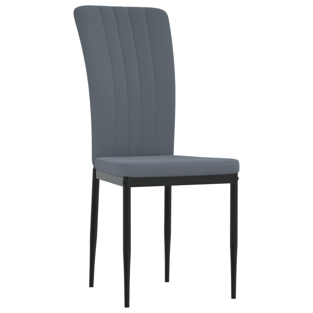 Dining chairs 2 pcs. Dark grey velvet