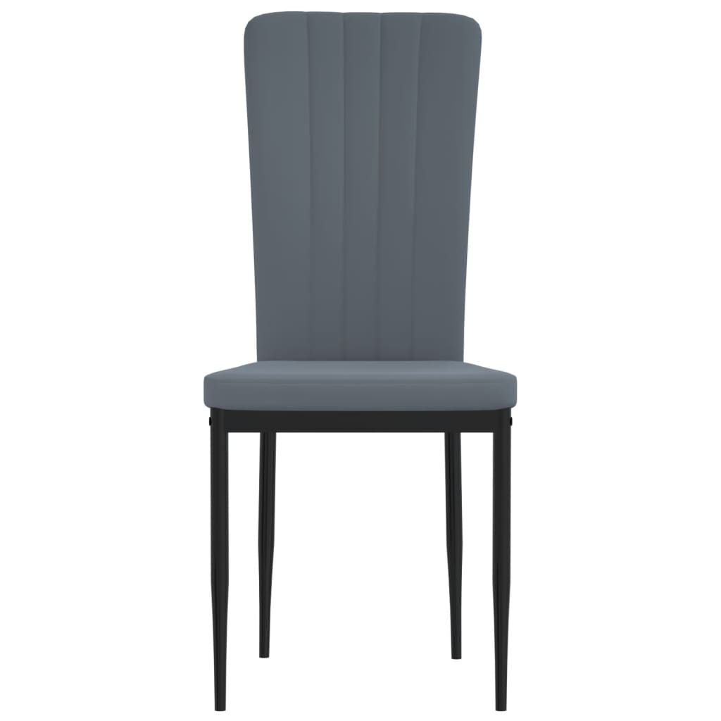 Dining chairs 2 pcs. Dark grey velvet