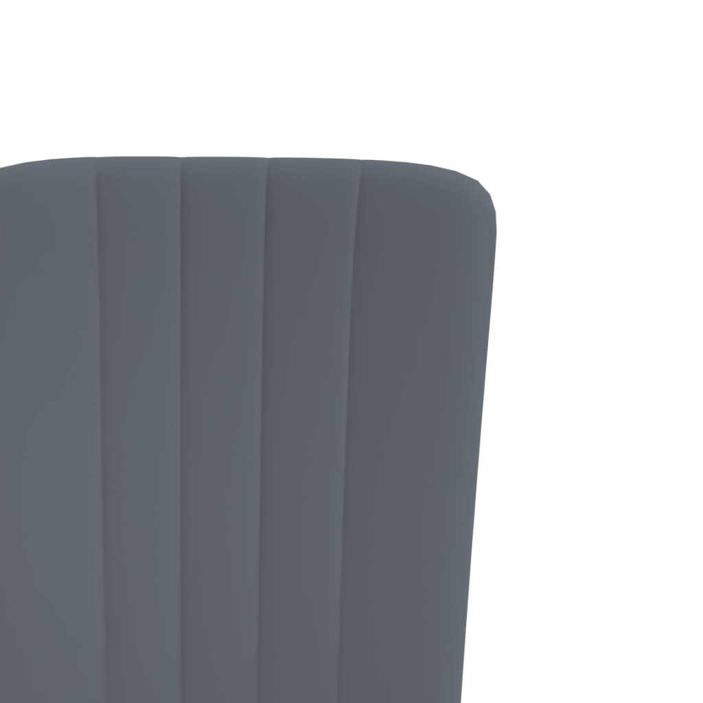Dining chairs 2 pcs. Dark grey velvet
