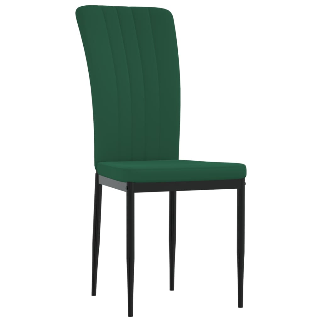 Dining chairs 2 pcs. Dark green velvet