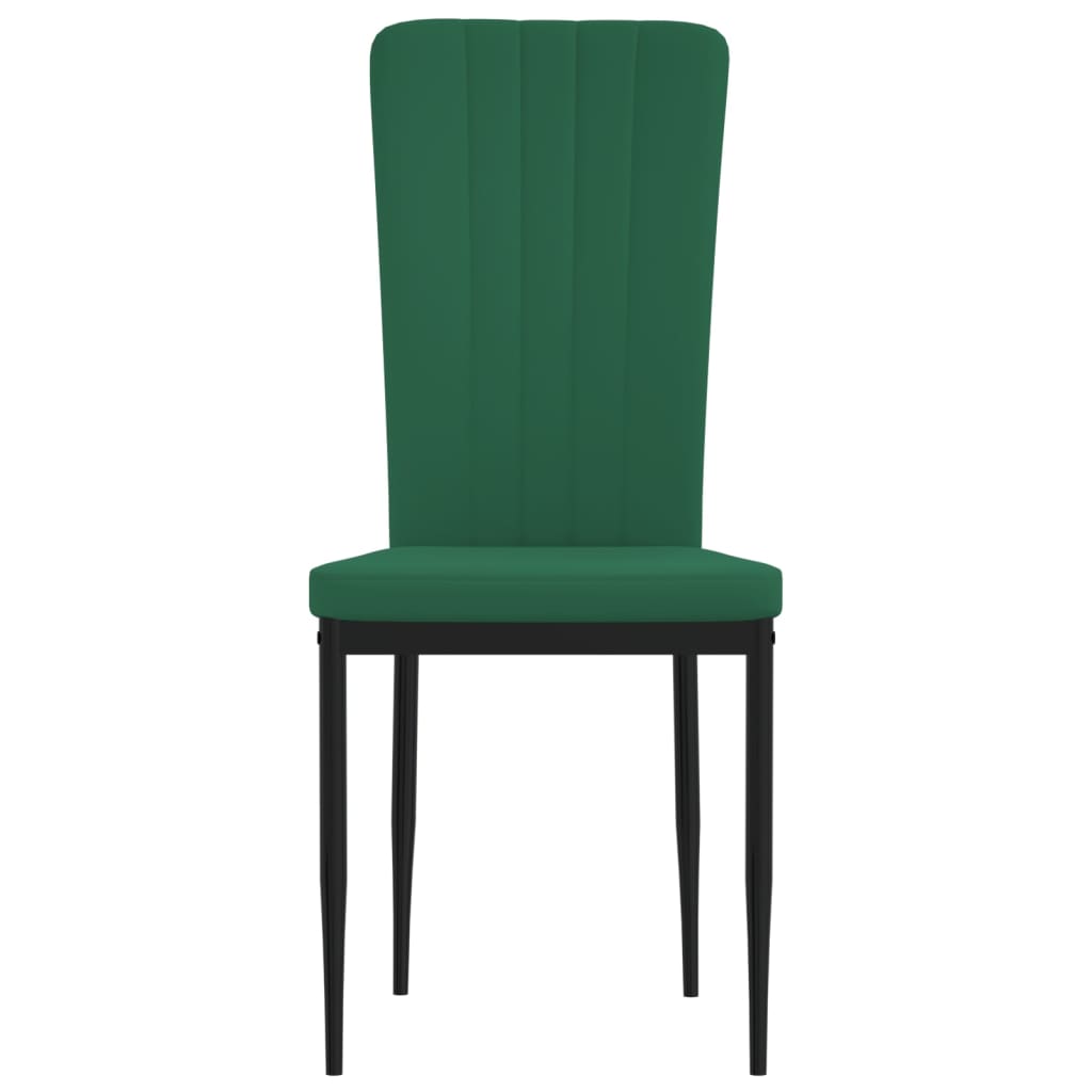 Dining chairs 2 pcs. Dark green velvet