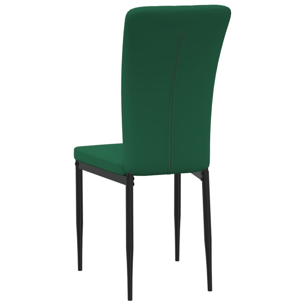 Dining chairs 2 pcs. Dark green velvet
