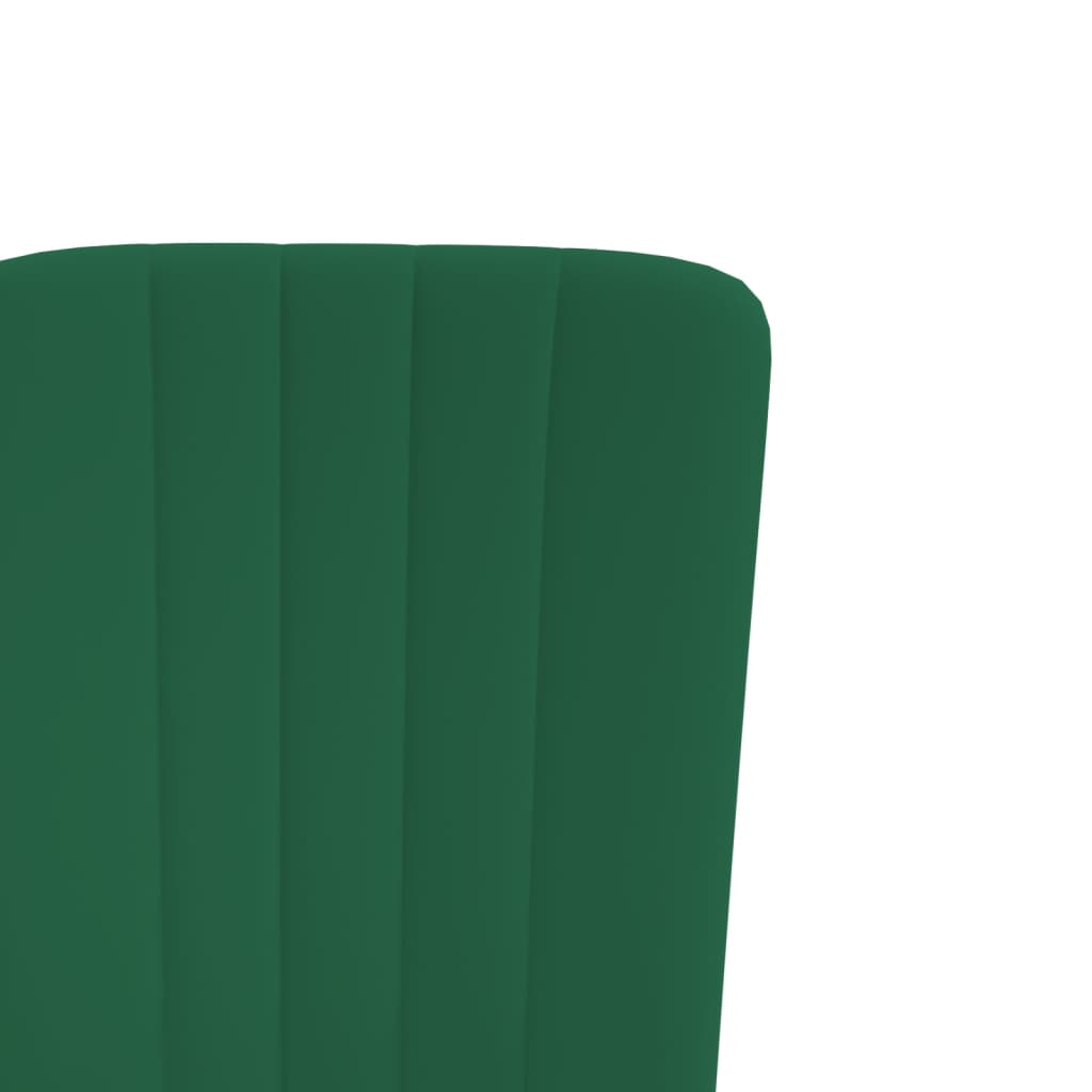 Dining chairs 2 pcs. Dark green velvet