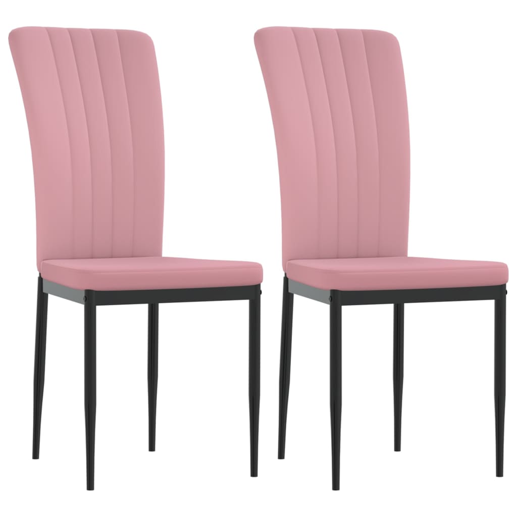 Dining chairs 2 pcs. Pink velvet