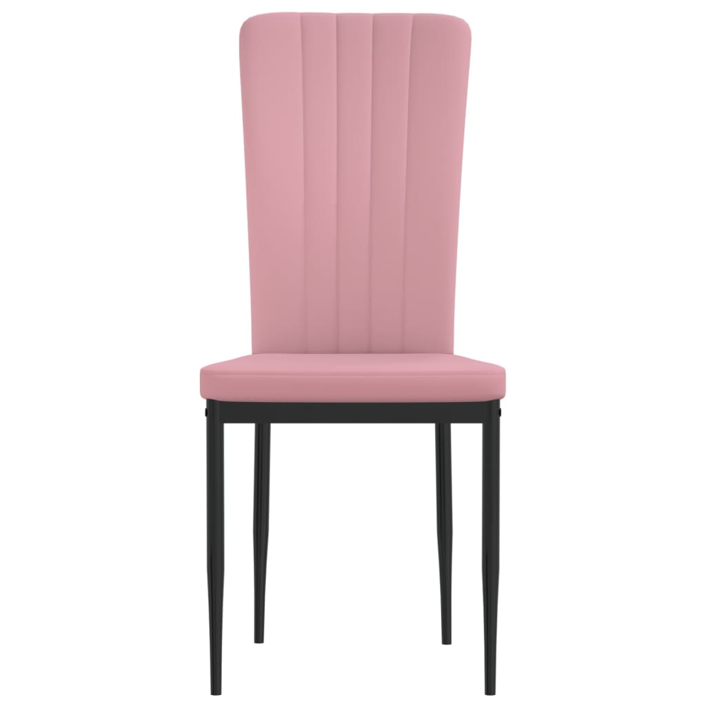 Dining chairs 2 pcs. Pink velvet