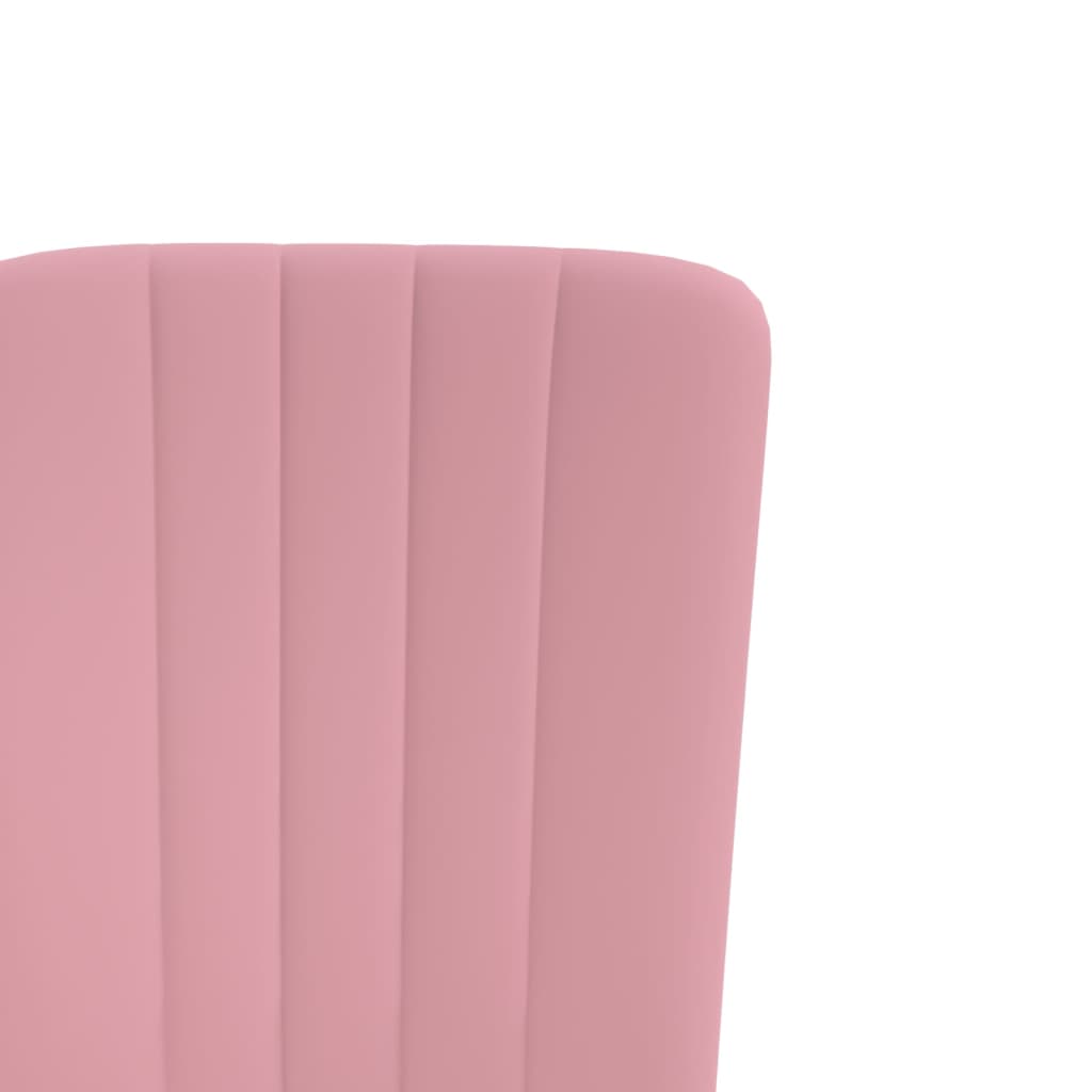 Dining chairs 2 pcs. Pink velvet