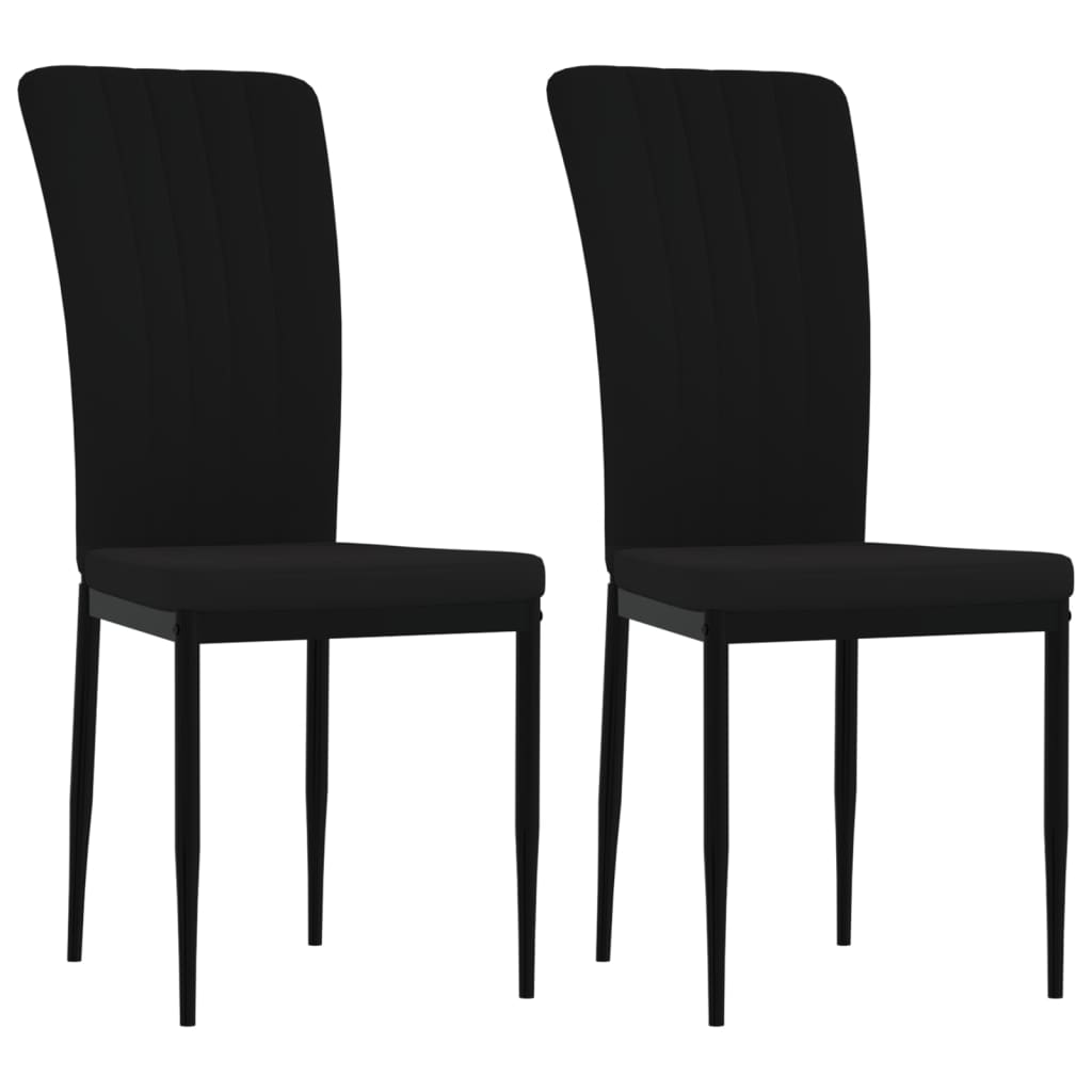 Dining chairs 2 pcs. Black velvet