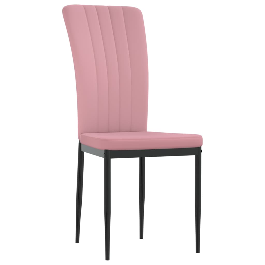 Dining chairs 4 pcs. Pink velvet