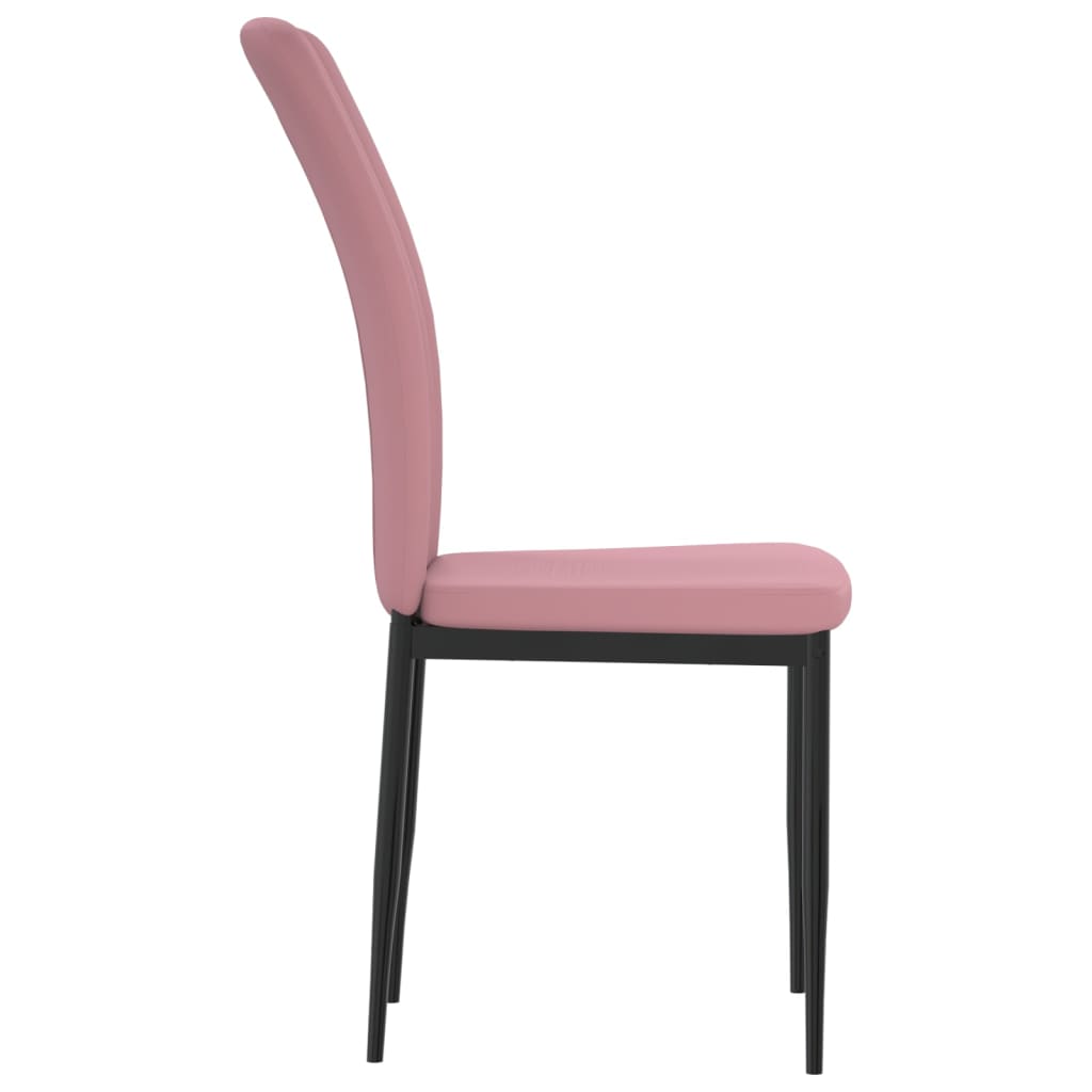 Dining chairs 4 pcs. Pink velvet