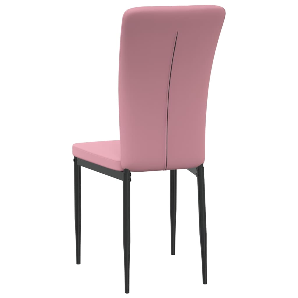 Dining chairs 4 pcs. Pink velvet