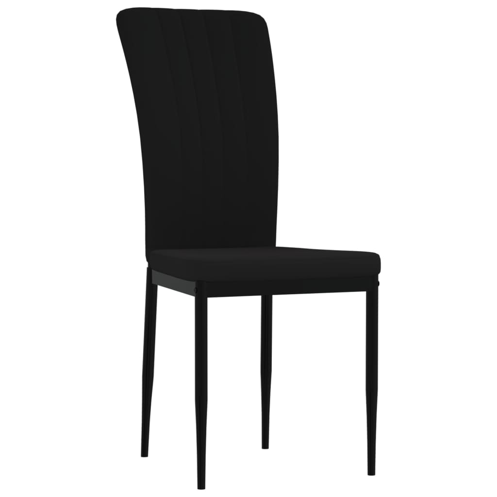 Dining chairs 4 pcs. Black velvet